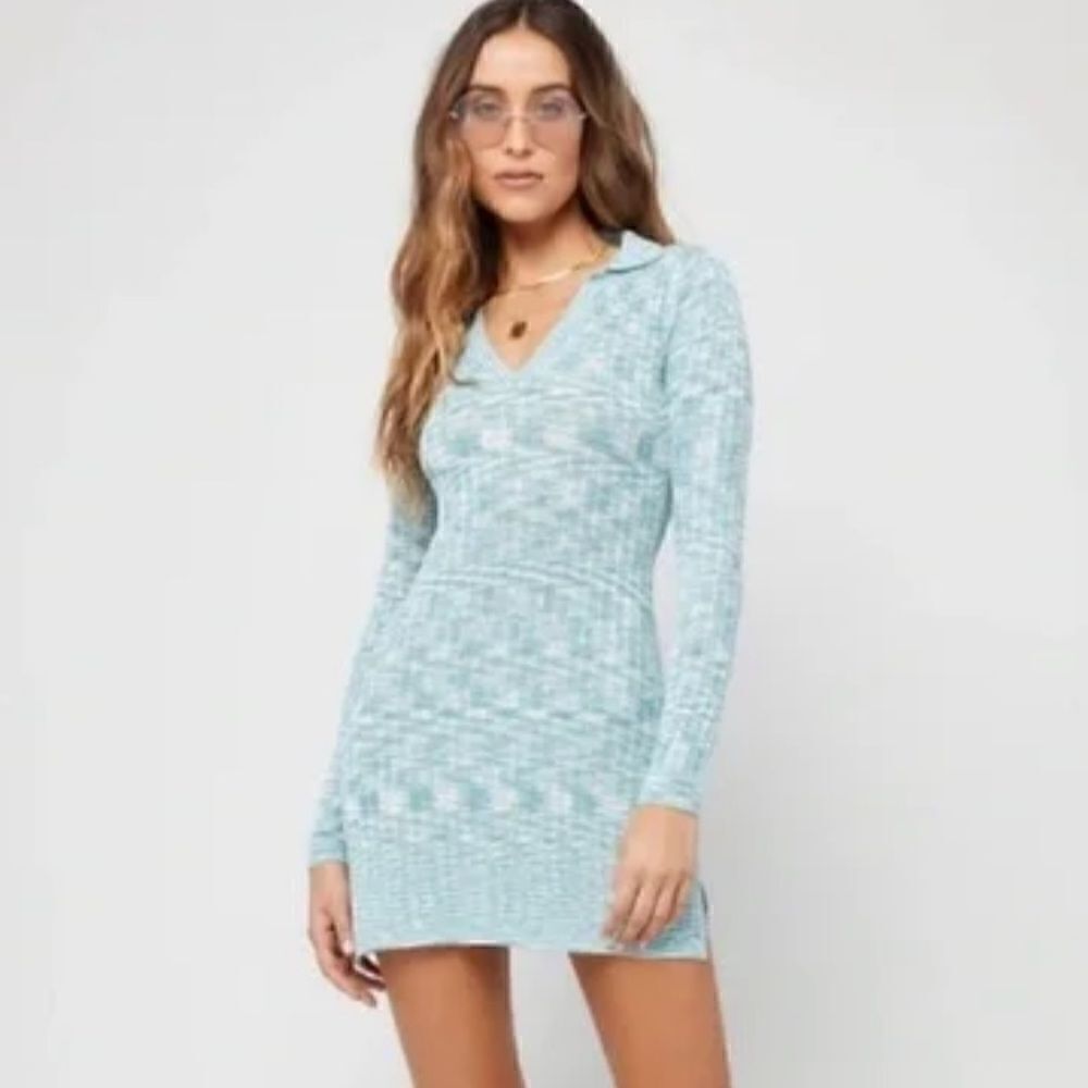 NWT L SPACE aria knit dress XS